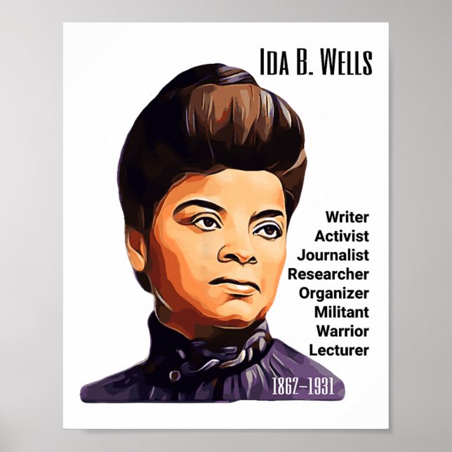 Póster Ida B Wells Black Pride Mujeres Historia Mes Junet (Frente)