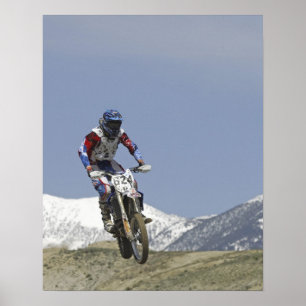 Póster Idaho, carreras de motocross, carreras de motocicl