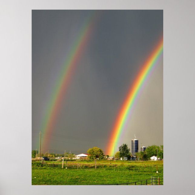 Póster Idaho Doble Arcoiris (Frente)