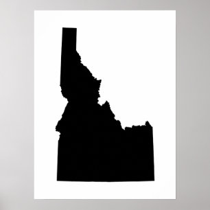 Póster Idaho en Negro