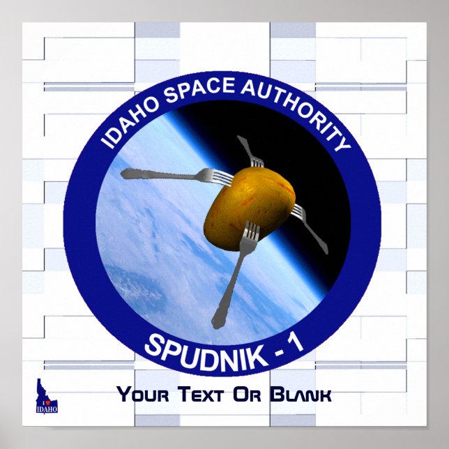 Póster Idaho Spudnik Satellite Mission Patch (Frente)