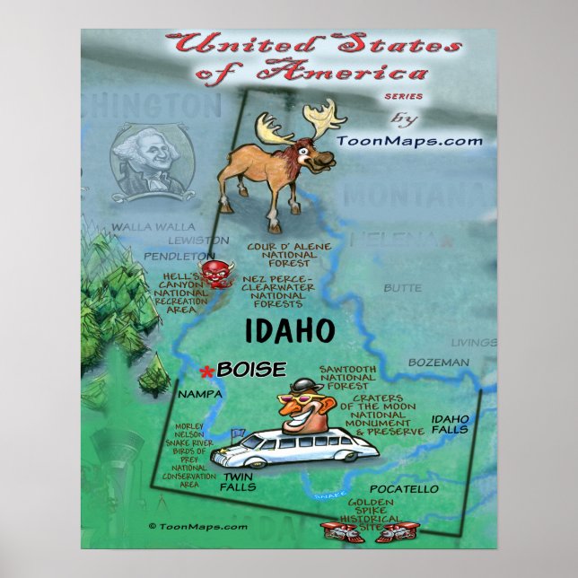 Póster Idaho USA (Frente)