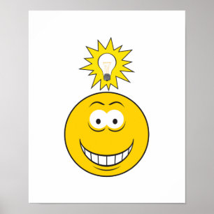 Póster Idea brillante cara