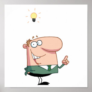 Póster Idea brillante hombre de negocios