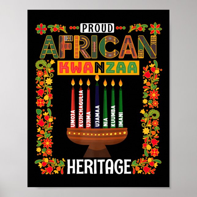 Póster Idea De Kwanzaa Para Mujeres Y Campeón; Novedad Kw (Frente)