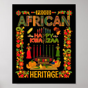 Póster Idea De Kwanzaa Para Mujeres Y Campeón; Novedad Kw