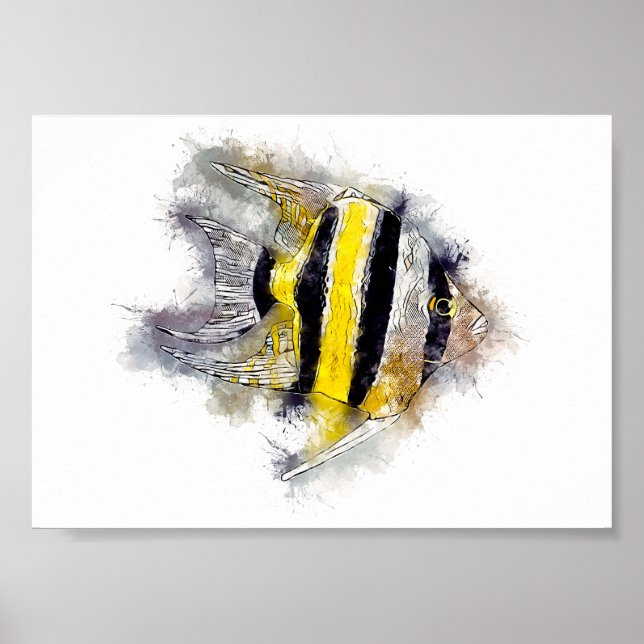 Póster Idea de regalo de AngelFish Perfect Aquarium (Frente)