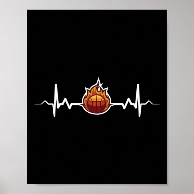 Póster Idea de regalo de latido de baloncesto (Frente)