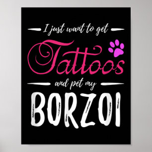 Póster Idea de regalo de madre de perro amante de Borzoi 