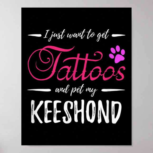 Póster Idea de regalo de madre de perro amante de Keeshon (Frente)