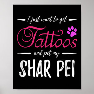 Póster Idea de regalo de madre de perro amante del tatuaj