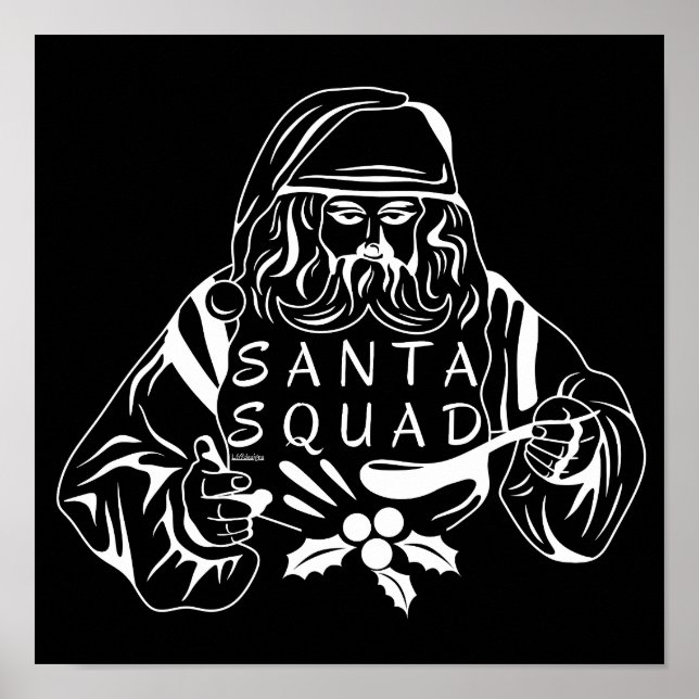 Póster idea de regalo de navidades divertidos de la SQUAD (Frente)