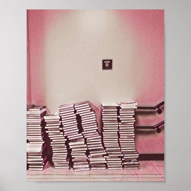 Póster Idea de regalo del día de la biblioteca escolar in (Frente)