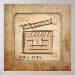 Póster Idea de regalo para cineasta, actor, director de c