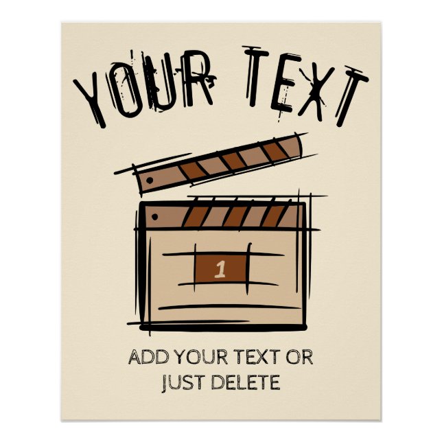 Póster Idea de regalo para cineasta, actor, director de c (Anverso)