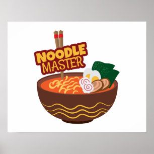 Póster Idea divertida de regalo japonesa de Ramen Noodle