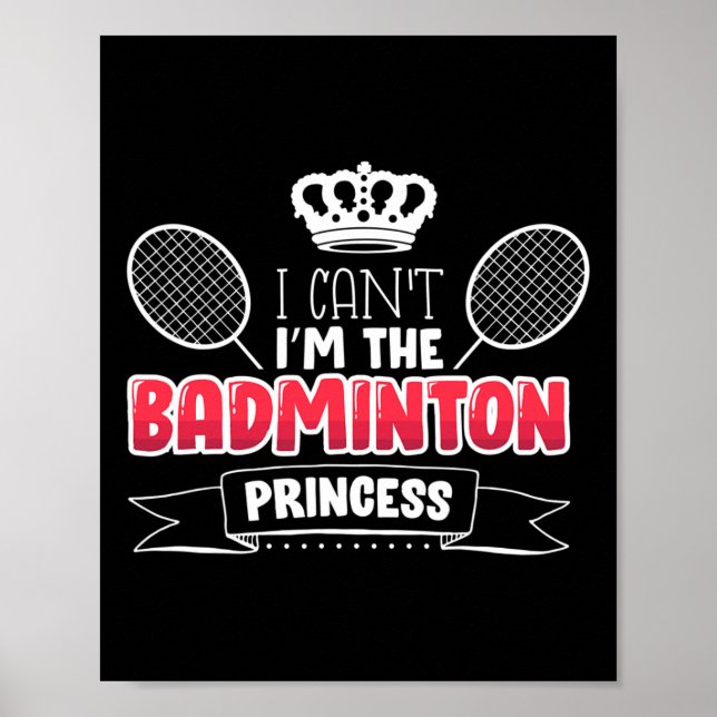 Póster Idea divertida de regalo para Badminton Player (Frente)