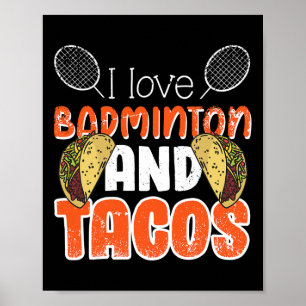 Póster Idea Graciosa De Regalo De Badminton Para El Repro