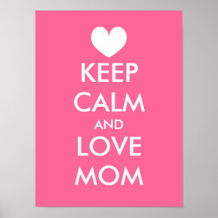 Póster Idea Poster del Día de la Madre   Mantener la calm