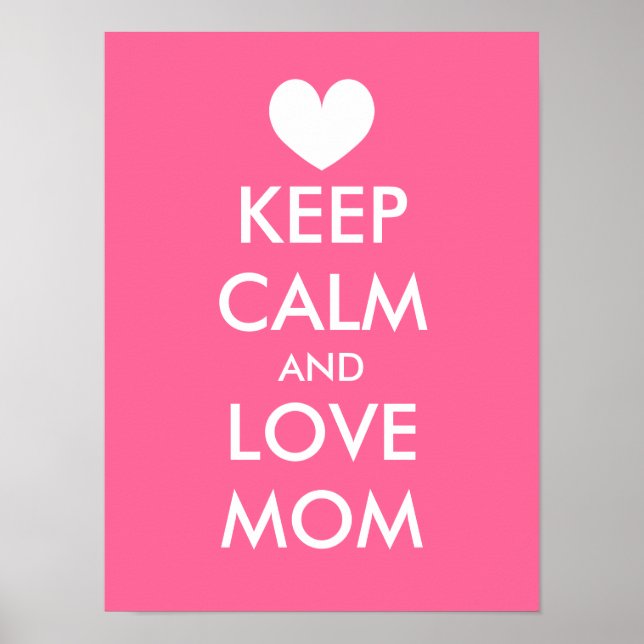 Póster Idea Poster del Día de la Madre | Mantener la calm (Frente)