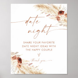 Póster Ideas de Boho Date Night | Terracotta Pampas Grass