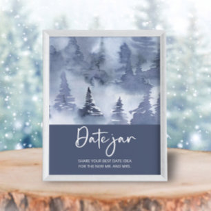 Póster Ideas de la noche de citas forestales. Juego de no