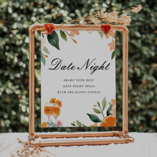 Póster Ideas de la noche del día Aperol Spritz Rótulo de 