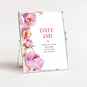 Póster Ideas de noche de cita florales rosa brillante en