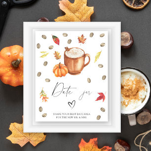 Póster Ideas de noche de cita para desayuno de boda con c