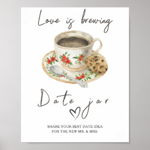 Póster Ideas de noche de cita para la ducha de novia dond