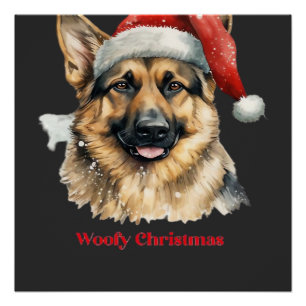 Póster Ideas de regalos de Navidad para perros Pastor Ale