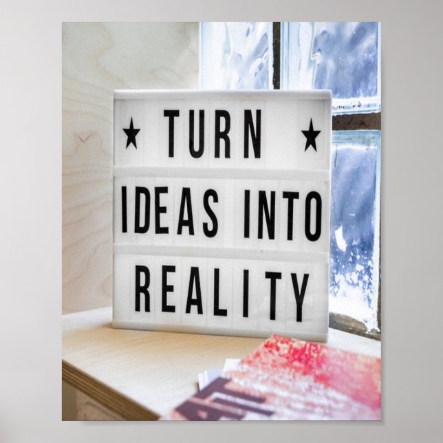 Póster Ideas En Motivación Realidad (Frente)