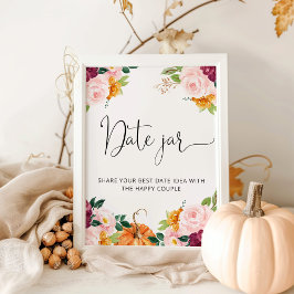 Póster Ideas florales para una noche de cita de otoño. Ju