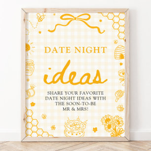 Póster Ideas modernas para una noche de cita con abeja de