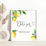 Póster Ideas nocturnas de limón. Citrus Date jar bridal<br><div class="desc">Ideas nocturnas de limón. Poster de novia con fecha de cítricos Artículos de correspondencia disponibles.</div>