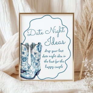 Póster Ideas para la noche del día Chinoiserie Boots Brid