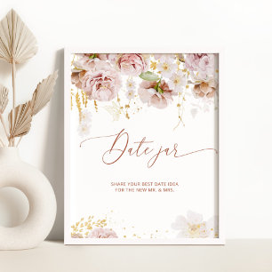 Póster ideas para una noche de cita en el jardín. Boho fr