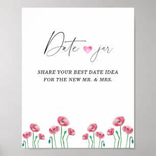 Póster Ideas para una noche de cita en primavera. Juego d