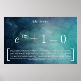 Póster Identidad de Euler - Poster de matemáticas