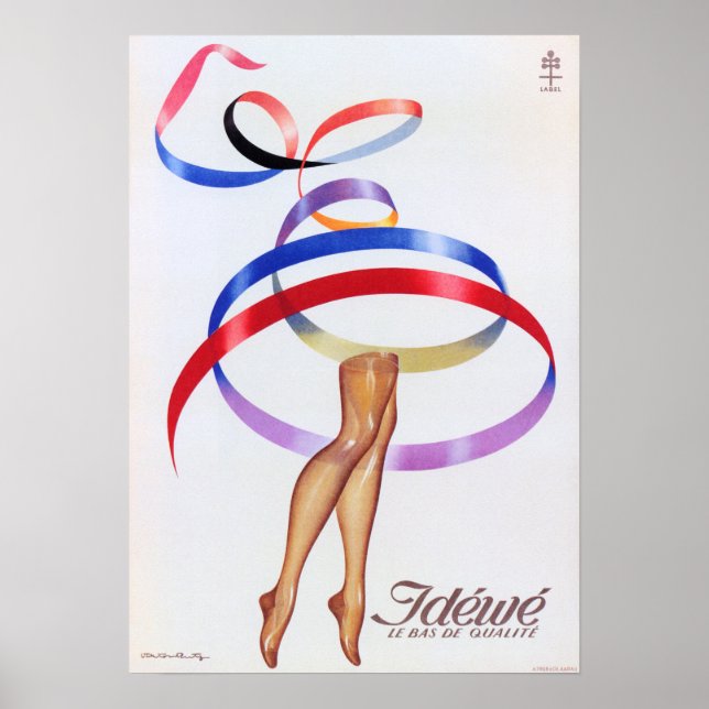 Póster IDEWE Mujeres levantando publicidad de moda france (Frente)