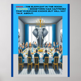 Póster Idiom: El elefante en la habitación