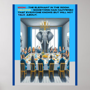 Póster Idiom: El elefante en la habitación