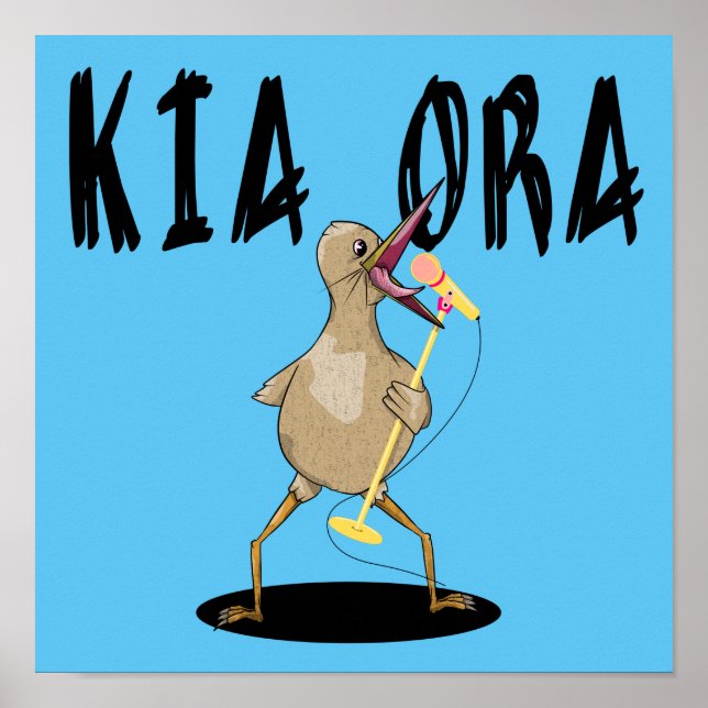 Póster Idioma maorí kia o neozelandés (Frente)