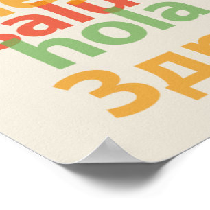 Póster Idiomas de mundo hola 20" x 16" poster