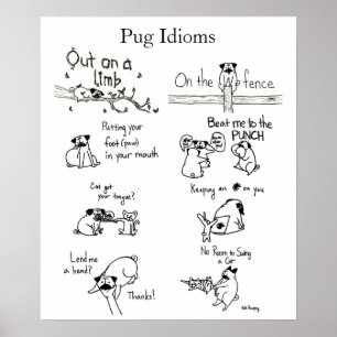 Póster Idiomas de Pug