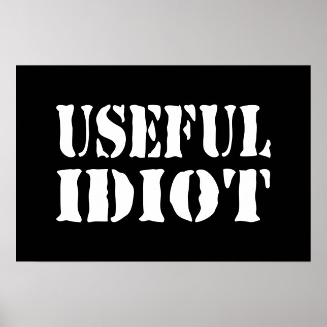 PÓSTER IDIOTA ÚTIL (Frente)
