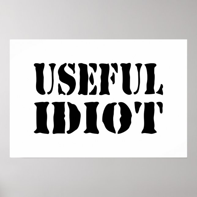 PÓSTER IDIOTA ÚTIL (Frente)