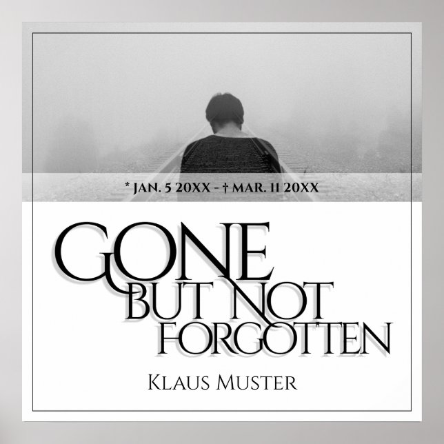 Póster Ido pero no olvidado - Brillante (Frente)