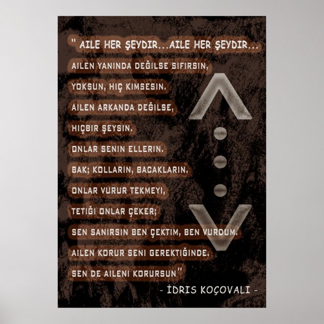 Póster idris koçovali/çukur/Familia (Frente)