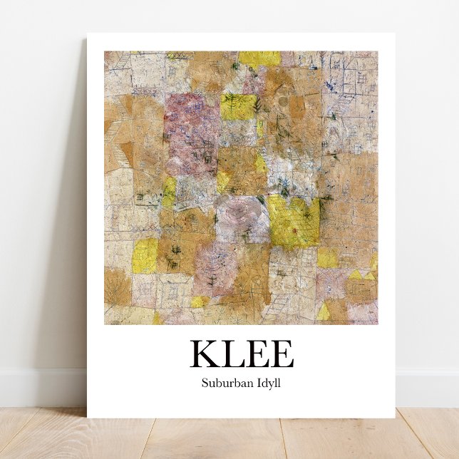 Póster Idyll suburbano por Paul Klee (Klee's vibrant Suburban Idyll!  Own this iconic print)